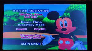 Mickey Mouse Clubhouse DVD Menu walkthrough